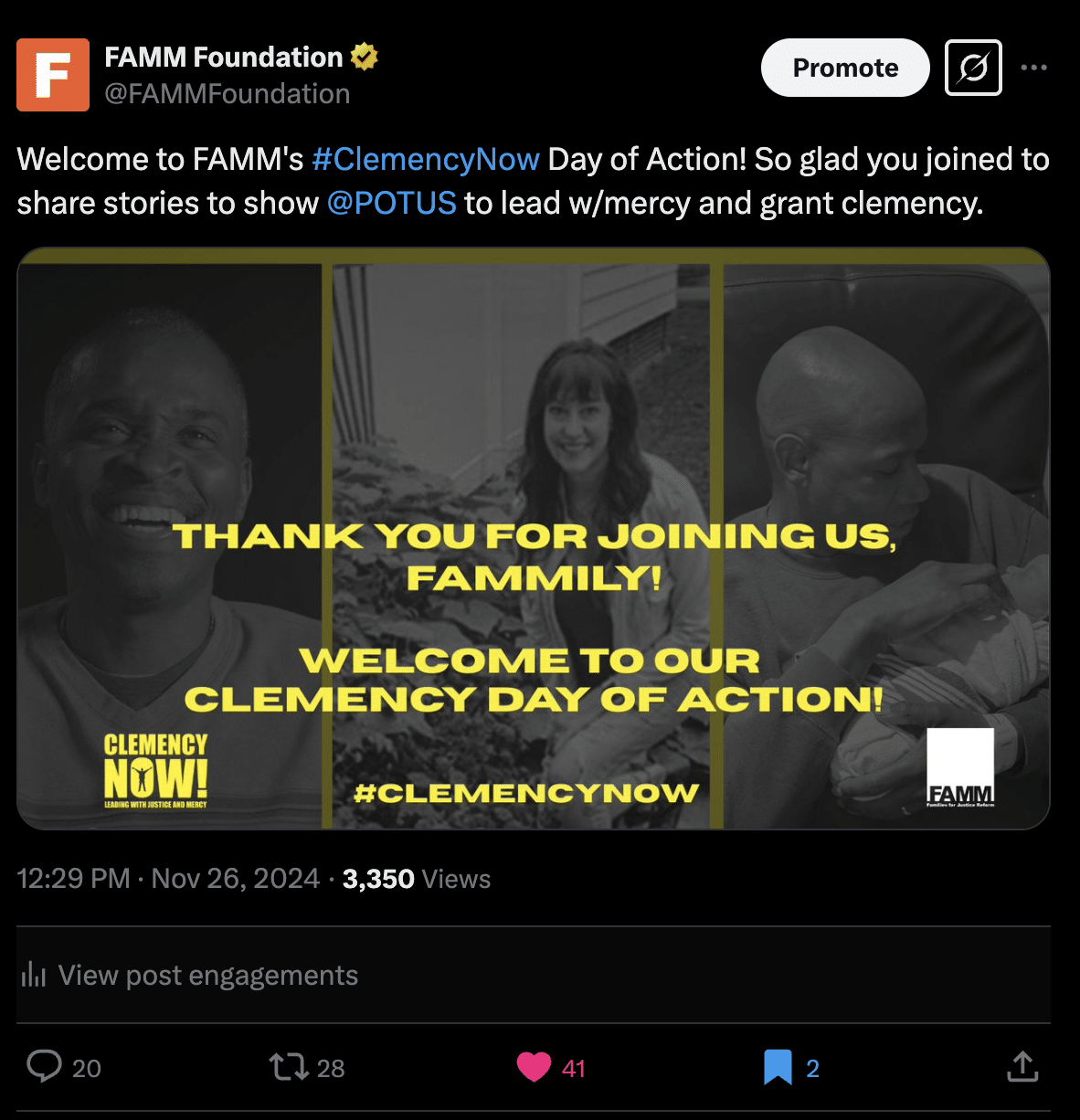 #ClemencyNow Day Of Action