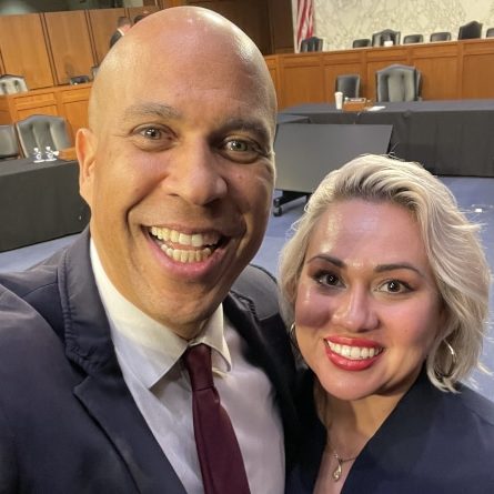 Cecilia Cardenas With Sen. Booker