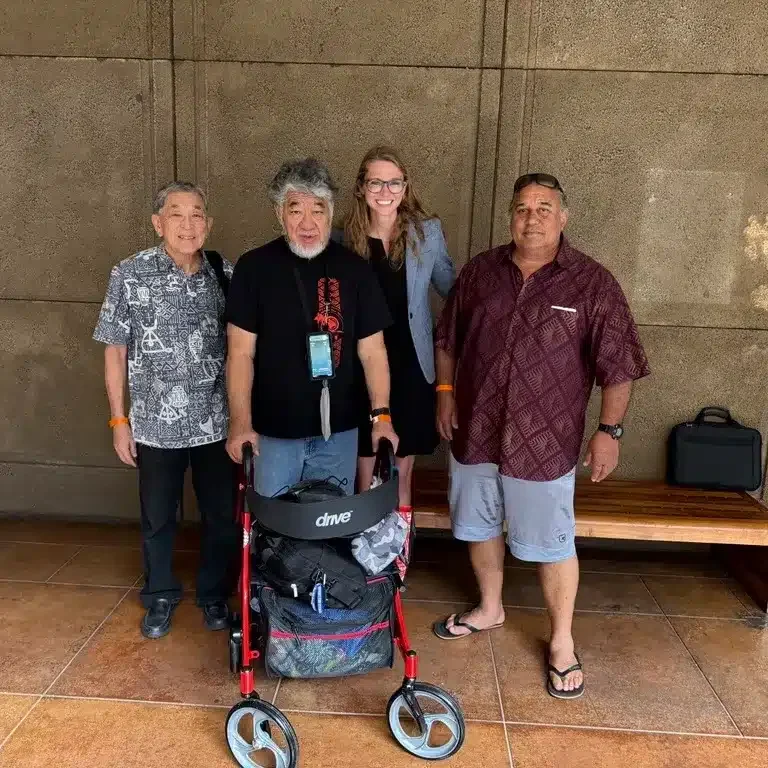 Van Keoki Kahumolu, Second From Left, With Supporters And Friends